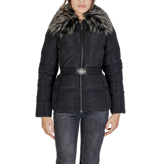 Guess® Cazadora Mujer Otoño/Invierno - Diseño Unicolor Negro con Cremallera y Bolsillos Funcionales