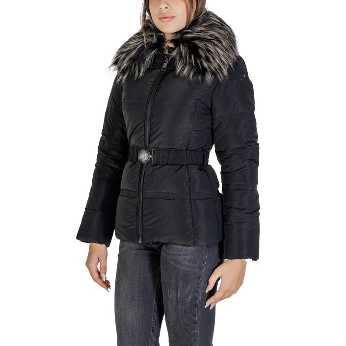 Guess® Cazadora Mujer Otoño/Invierno - Diseño Unicolor Negro con Cremallera y Bolsillos Funcionales