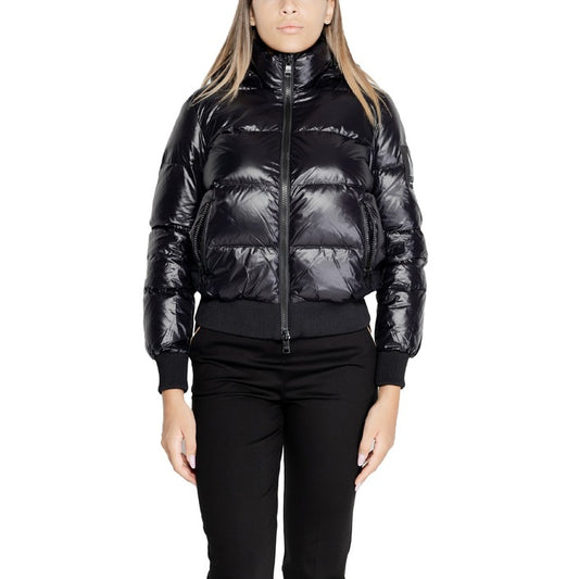 Armani Exchange® Cazadora Mujer Otoño/Invierno - Diseño Atemporal en Negro y Blanco con Cuello Alto y Cremallera Funcional